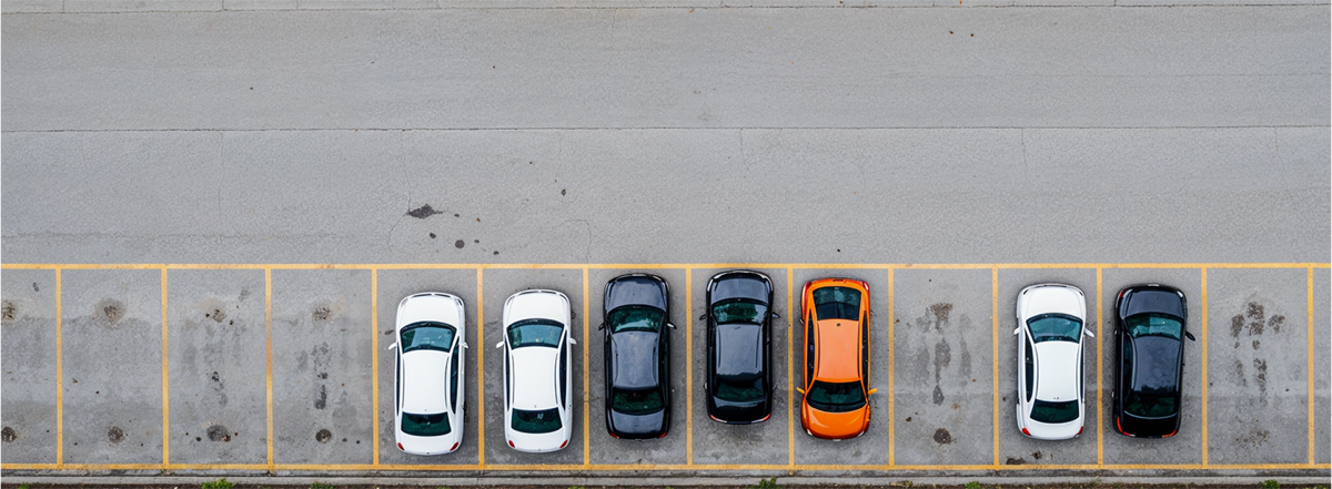 Parking lot aerial view